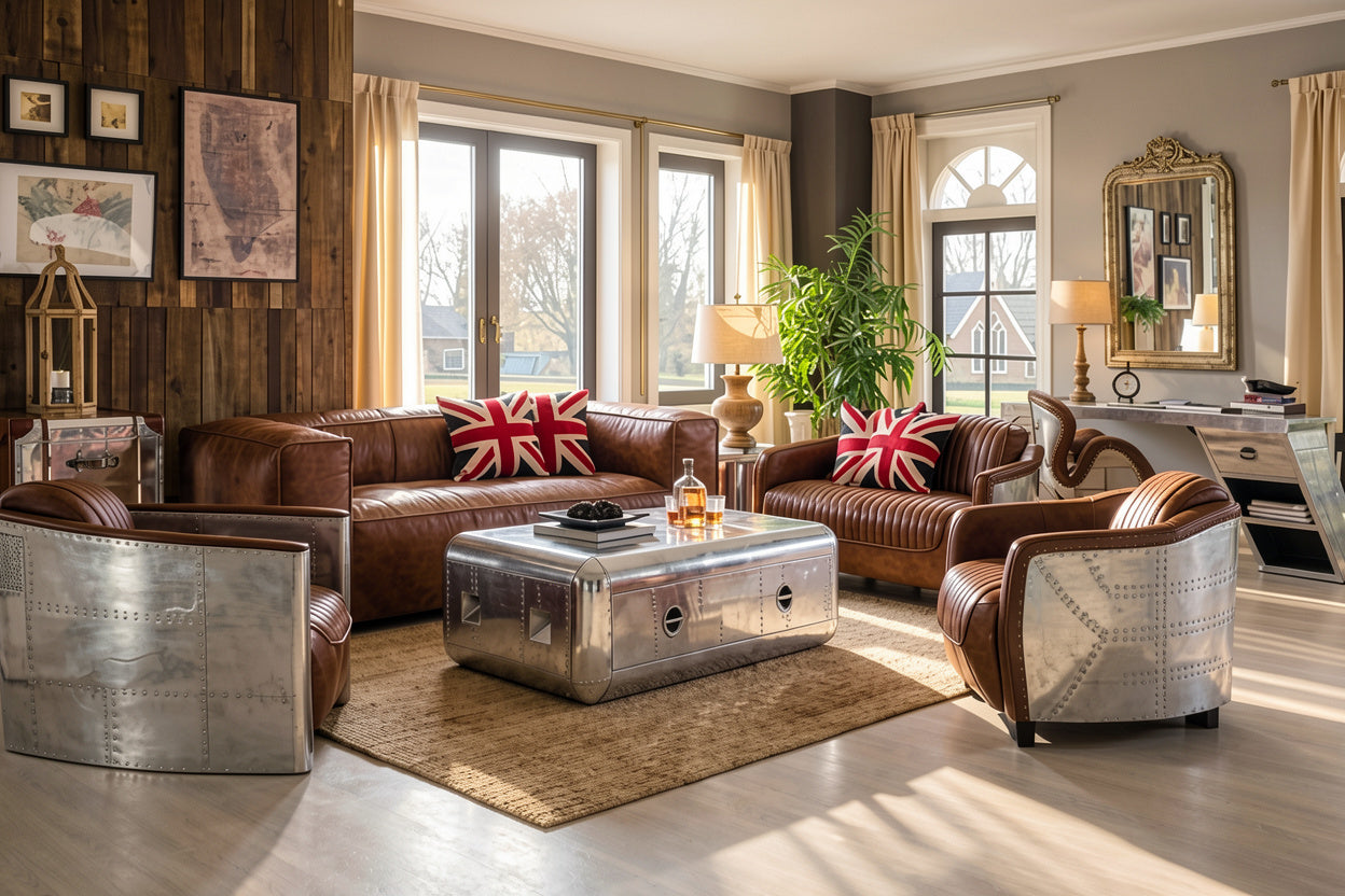 Aviation Rustic Industrial Mancave Loft Apartment Furniture