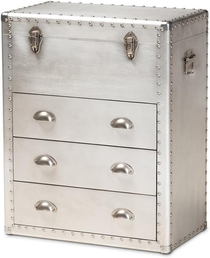 Avalion Industrial Rustic Metal Storage Chest