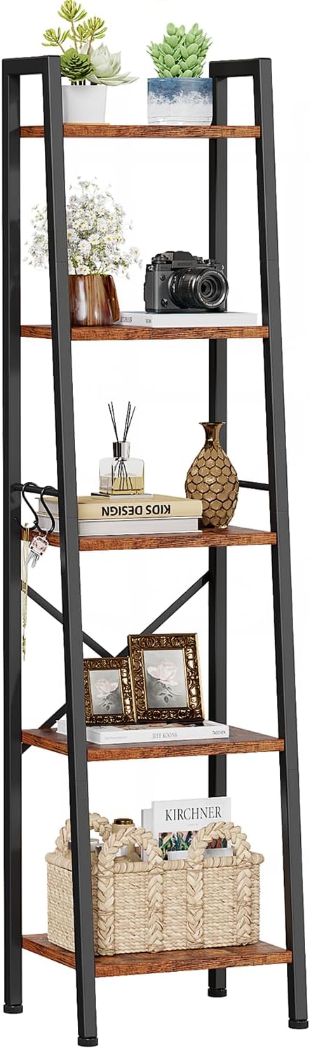 Industrial Rustic Ladder Shelf