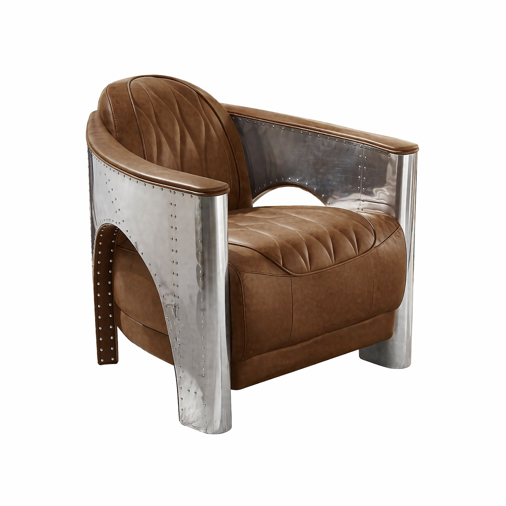 Aviator Industrial Rustic Mancave Armchair